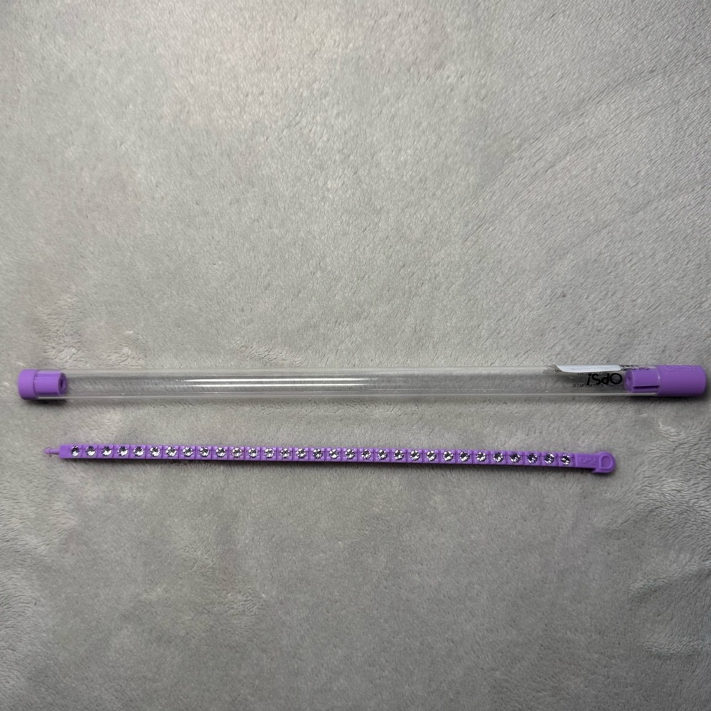 Swarovski Purple Crystal Rubber Bracelet – Original Packaging – Like New